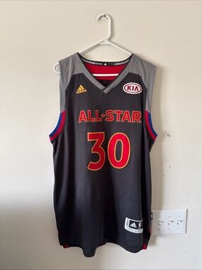 adidas All-Star Basketball Jersey Black with Red & Gold Accents